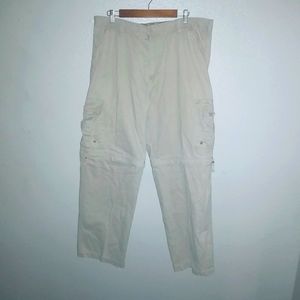 Plugg 36x32 Mens Convertible to Shorts Cargo Khaki Pants